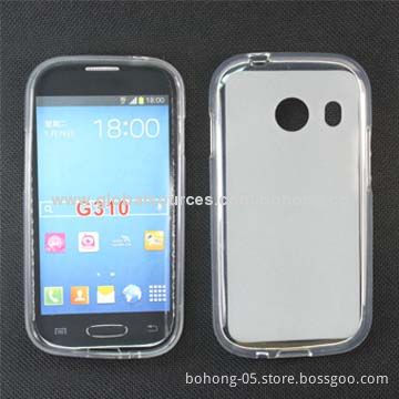 TPU Phone Cases for Samsung G310, Good Quality Anti-scratch and Fade, Surface Pudding Grain